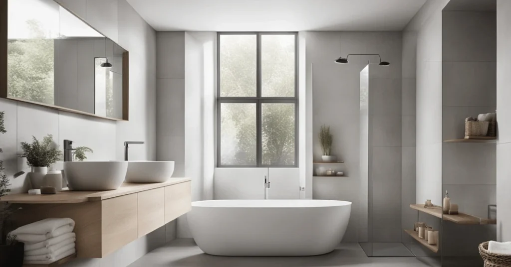 Where simplicity meets luxury in bathroom design. #MinimalistElegance