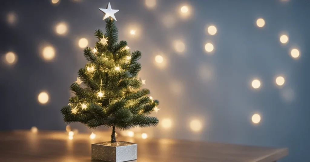 Warm and Welcoming: Minimal Christmas Tree in a Festive Setting.