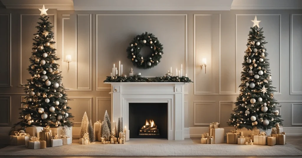 Simplicity Shines: Elegant Minimalist Holiday Decor Reflected In Your Candle Display.