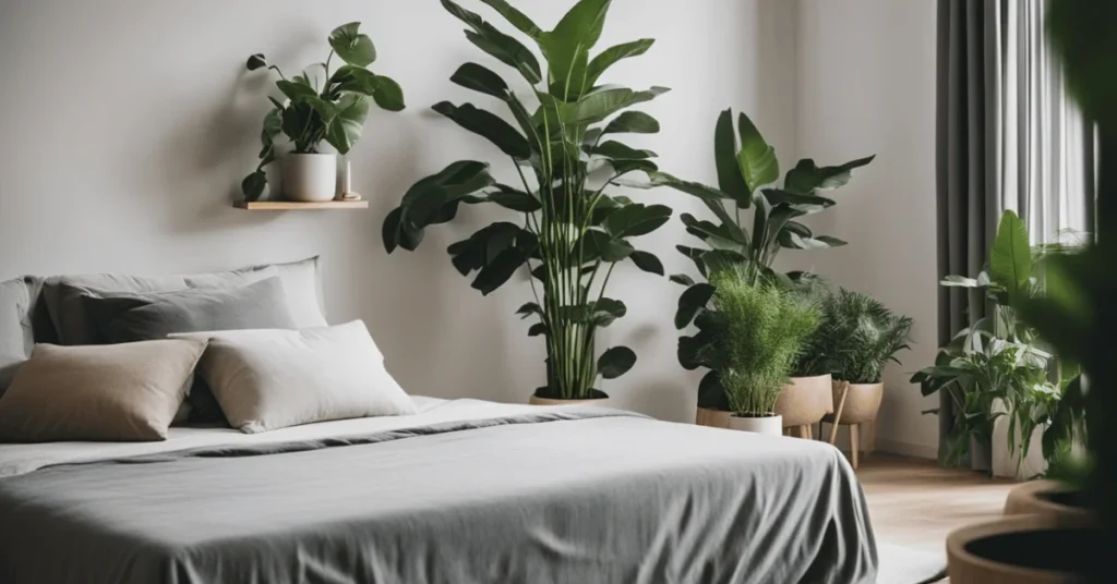 Minimalist plant bedroom decor: Where tranquility meets greenery.