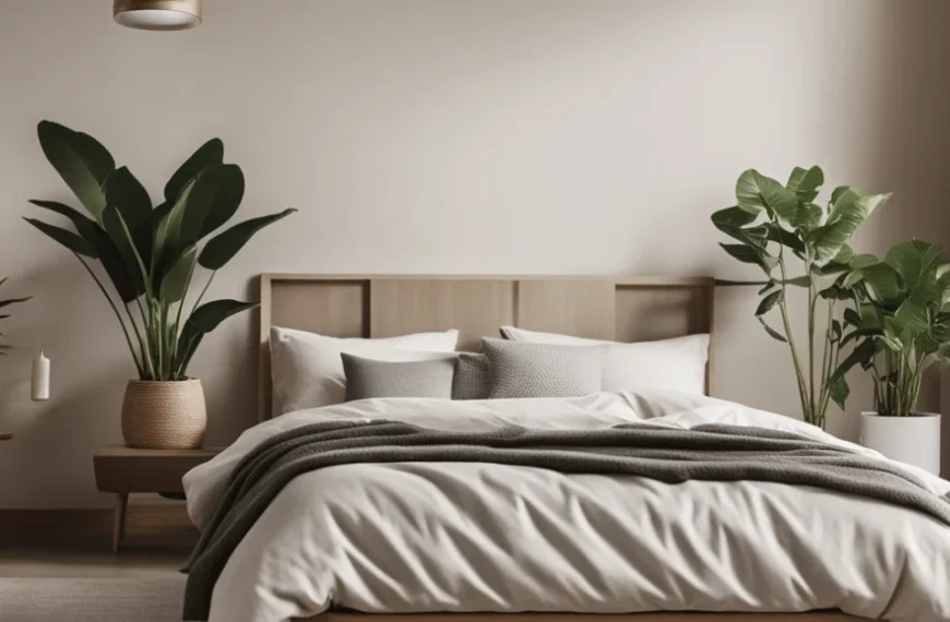minimalist plant bedroom decor
