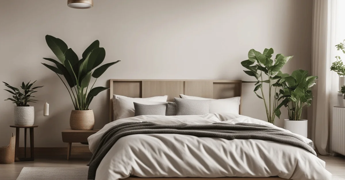 minimalist plant bedroom decor