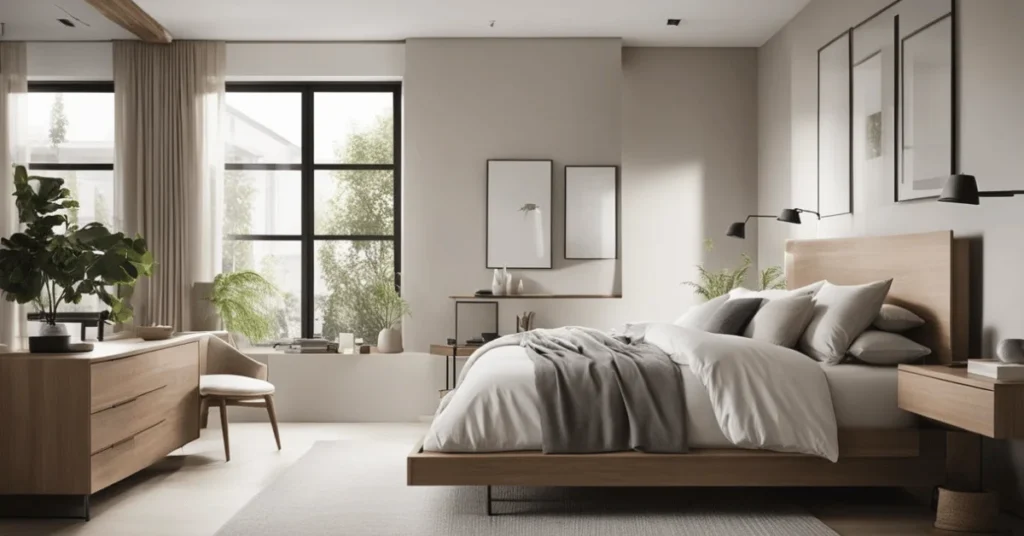 Streamlined Comfort: Minimalist Bedroom Furniture Meets Cozy Textiles