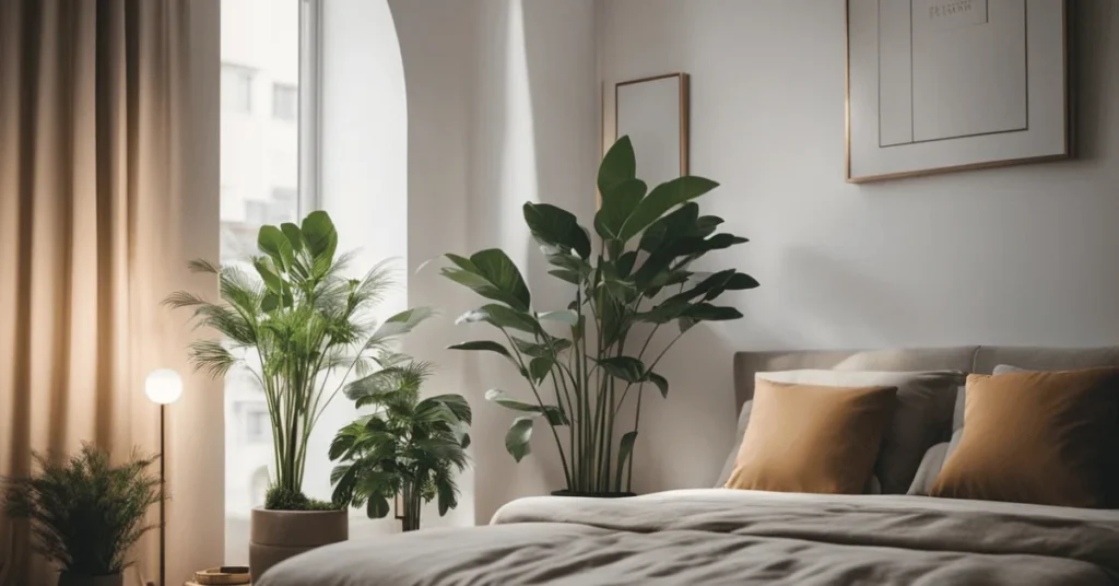 Elevate your sleep space with plant-themed minimalism.