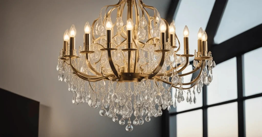Effortless beauty: Adorn your space with a modern minimalist chandelier.