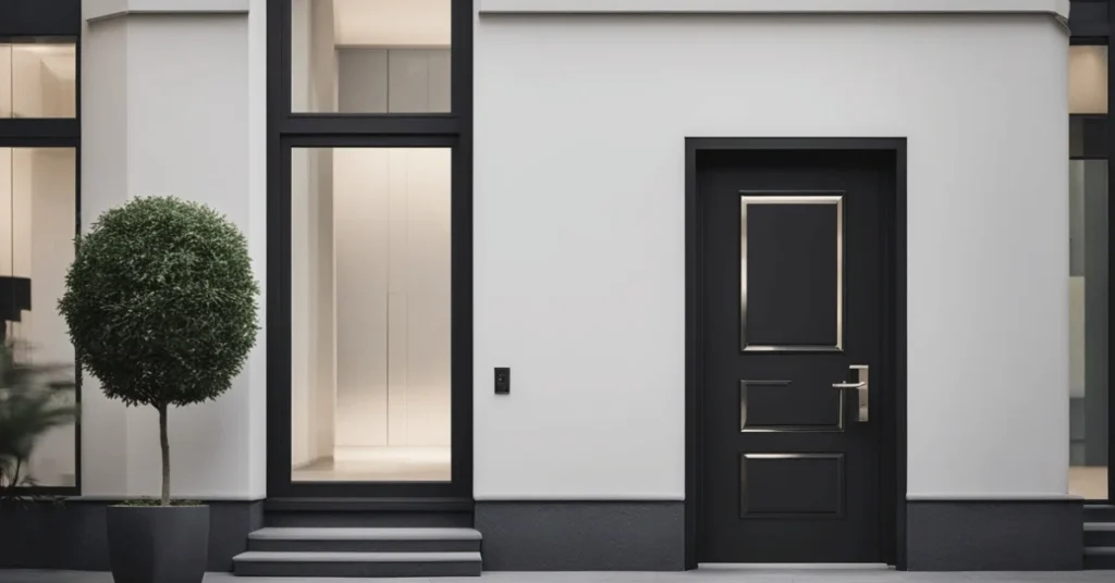 Achieve a seamless and stylish transition with minimalist modern door trim.