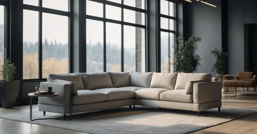 A modern minimalist sofa adds a touch of luxury to your home.