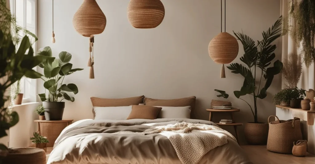 Embrace the Boho Minimal Bedroom trend.