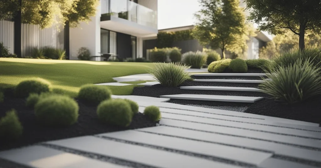 Creating harmony with Minimalist Front Yard Landscaping.
