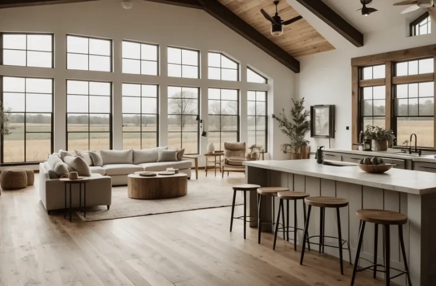 Harmonizing Spaces: Achieving Balance with Minimalist Farmhouse Decor.