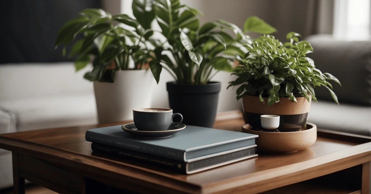 Minimalist coffee table decor: Where less is more.
