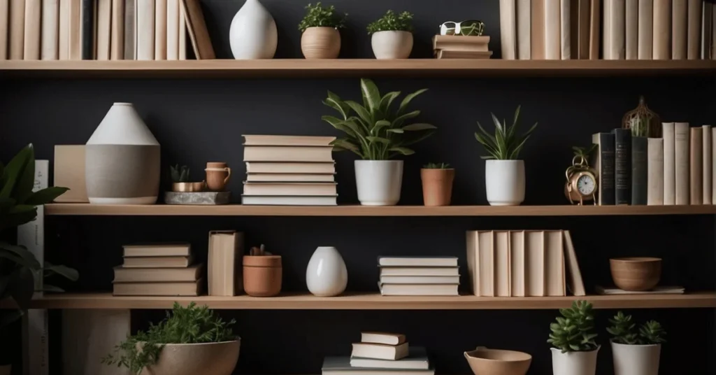 Find inspiration in the elegance of minimalist shelf decor.