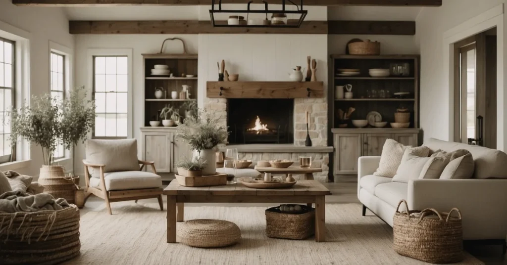 Crafting Tranquility: Minimalist Farmhouse Decor for a Calming Abode.