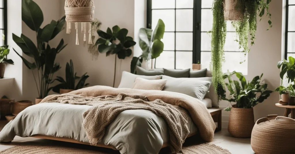 Sustainable living in your Boho Minimal Bedroom.