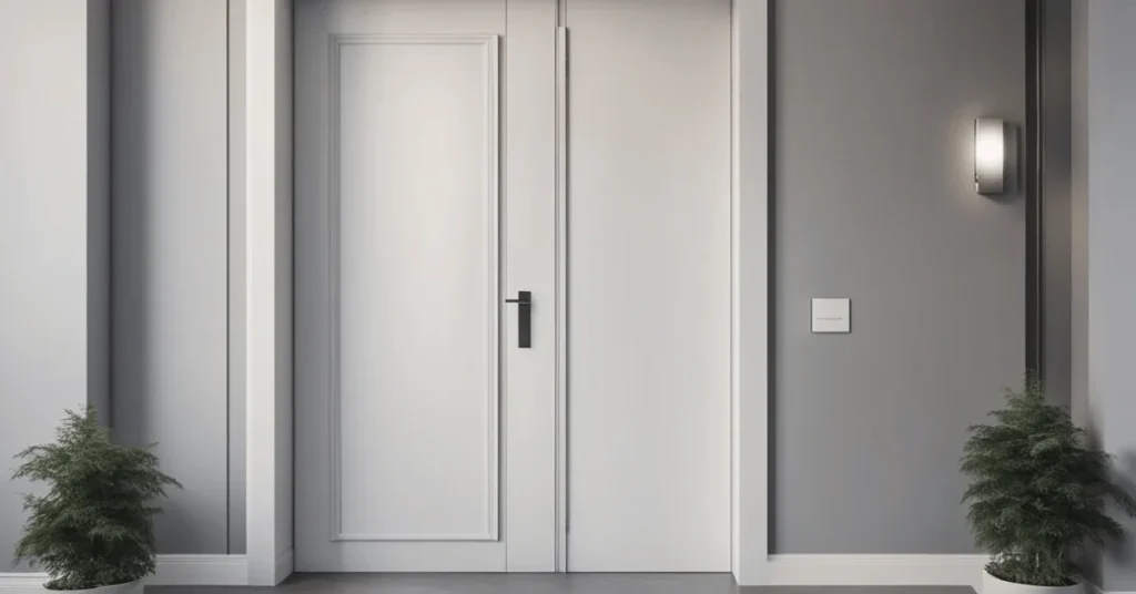 Minimalist modern door trim: Where simplicity meets sophistication.