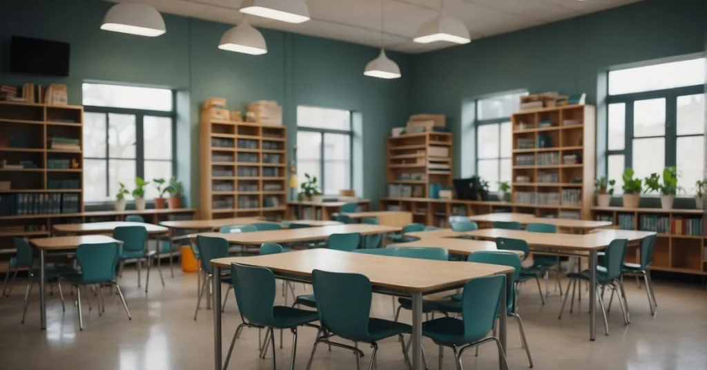 Minimalist Classroom Decor: Where aesthetics meet educational excellence.