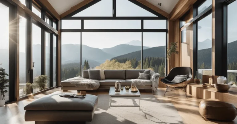 Minimalist Modern Cabin Interior: Embracing Simplicity in Design 6 Embrace the serene vibes of minimalist modern cabin interior.