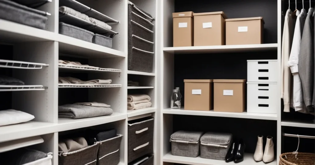Minimalist closet organization: Efficiency meets elegance.