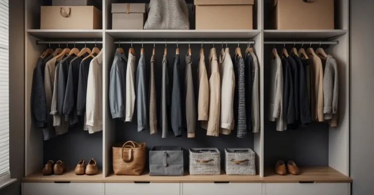 Streamline your wardrobe with minimalist closet organization.