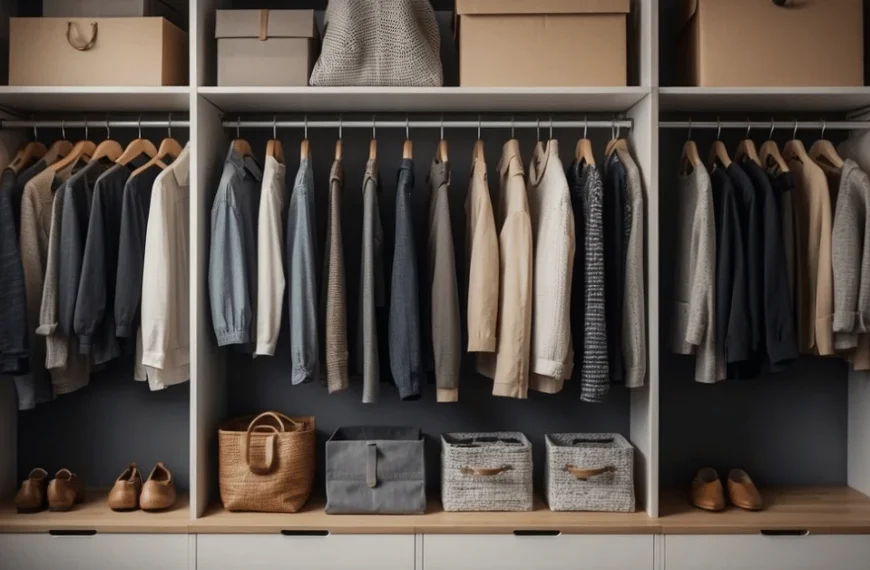 Streamline your wardrobe with minimalist closet organization.