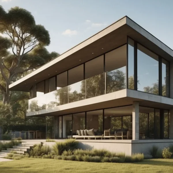 Embrace simplicity with a minimalist house exterior design.