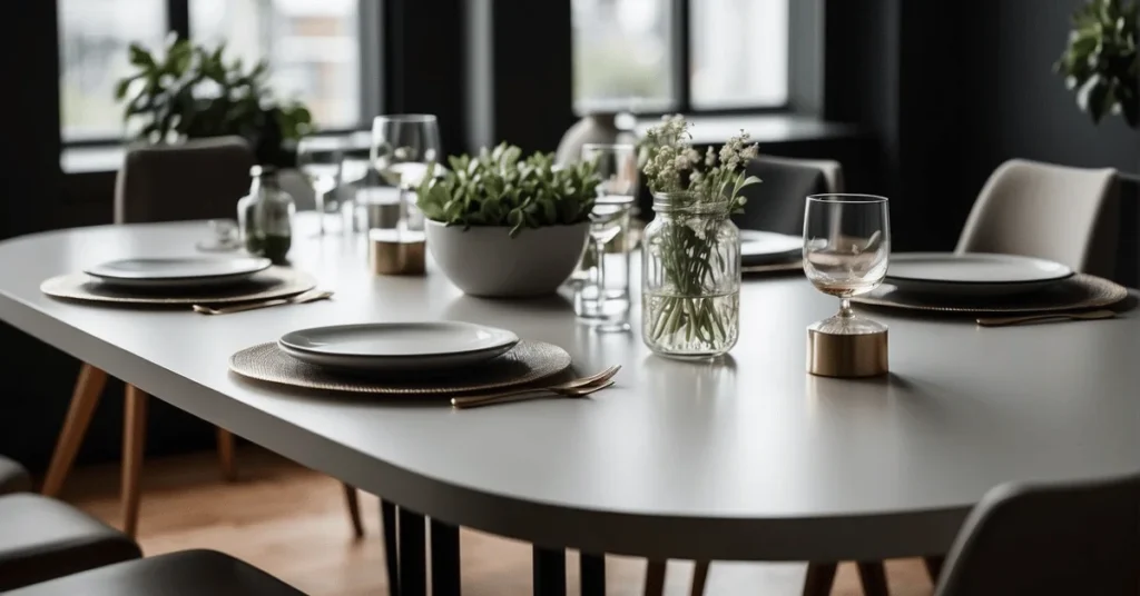 Minimalist dining at its finest with our modern table.