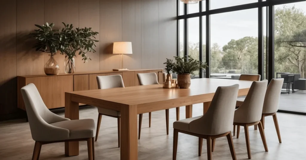 Experience the essence of minimalism in every meal with our dining table.