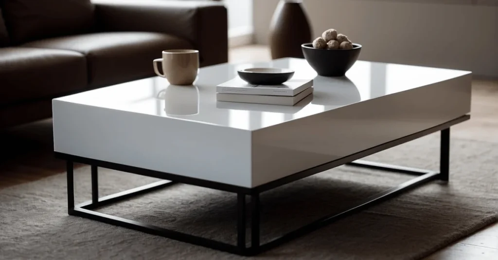 Elevate your living space with a Modern Minimalist Coffee Table.