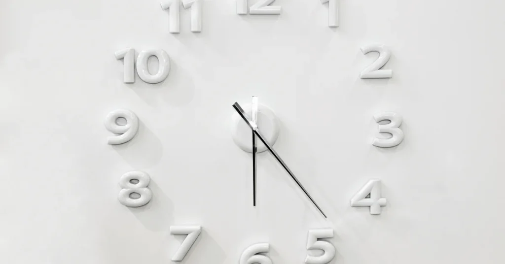 Minimalist elegance at its finest: showcasing our clock.
