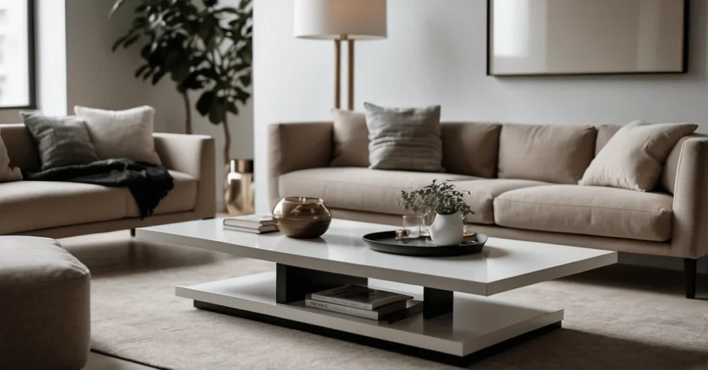 Upgrade your living room with a chic Modern Minimalist Coffee Table.
