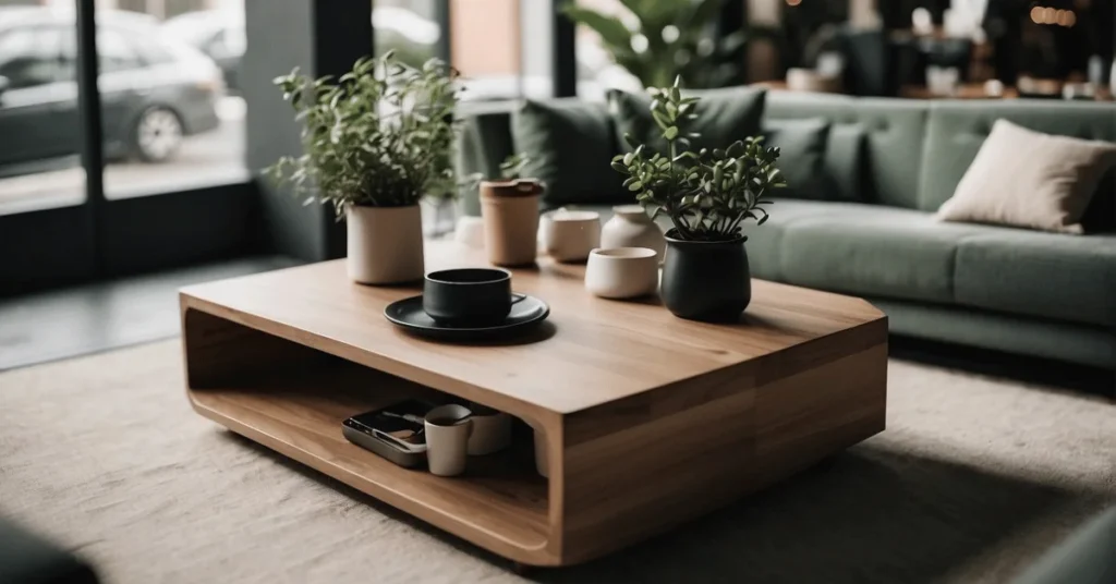 Clean lines and elegance: Modern Minimalist Coffee Table.