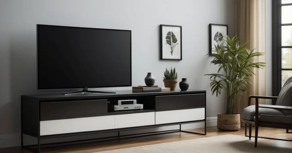 The centerpiece of modern living: a Modern Minimalist TV Stand.