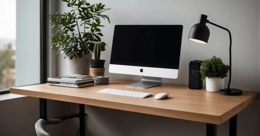 Upgrade your office aesthetics with a minimalist standing desk.