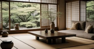 Serenity meets elegance in Japanese minimalist interior design.