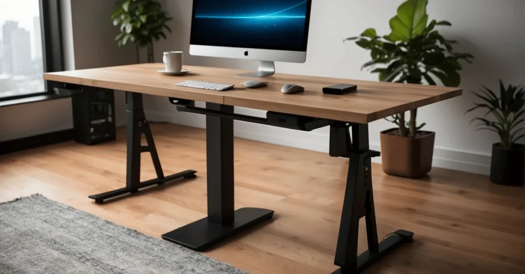 Discover the benefits of using a minimalist standing desk in your office.