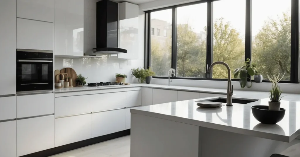 Integrate minimalist kitchen cabinets to amplify your space's visual appeal.