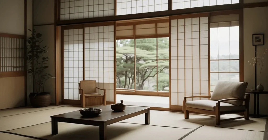 Experience tranquility with Japanese minimalist interior design.