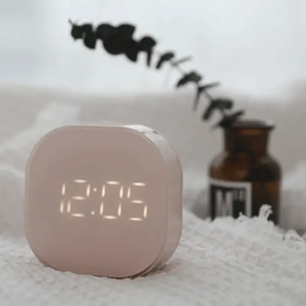 Enhancing morning routines with the sleek and elegant minimalist alarm clock.