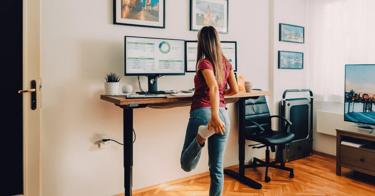 Transform your workspace with a sleek minimalist standing desk.
