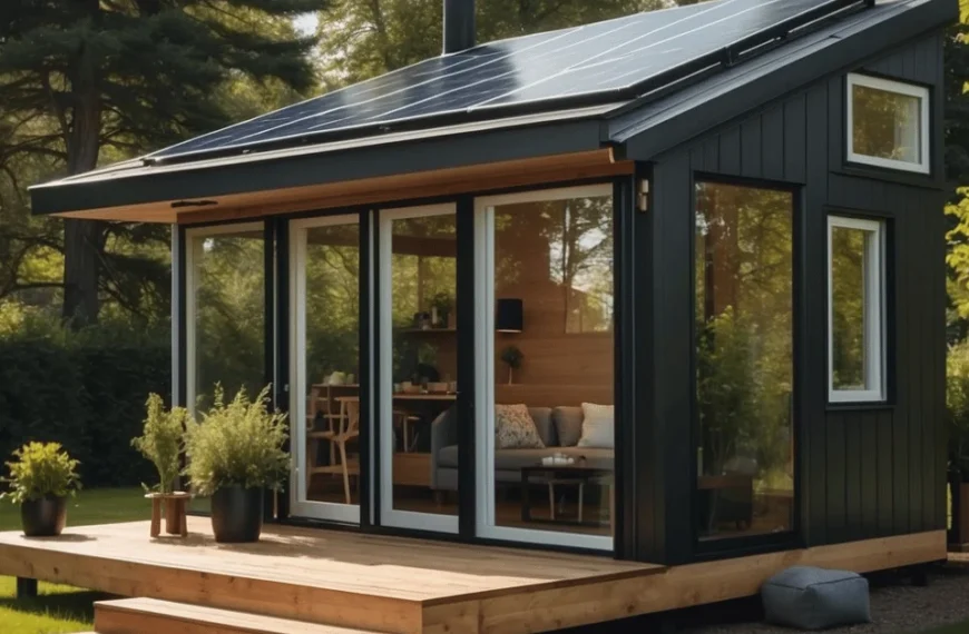 67 Discover the charm of a minimalist tiny house design.