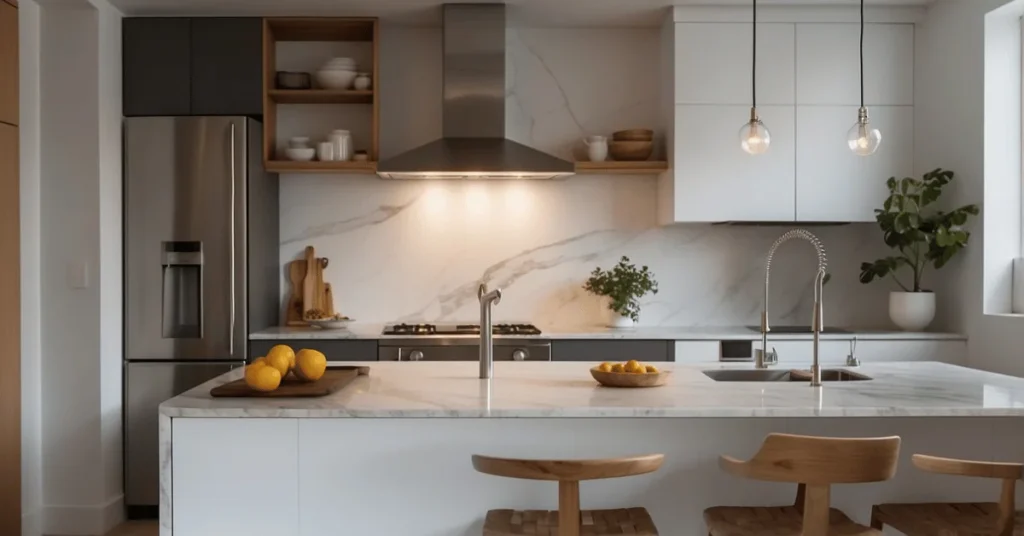 Learn how to optimize space in your small minimalist kitchen.