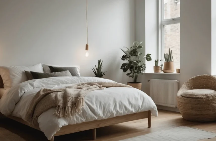 Embrace simplicity with a small cozy minimalist bedroom setup.