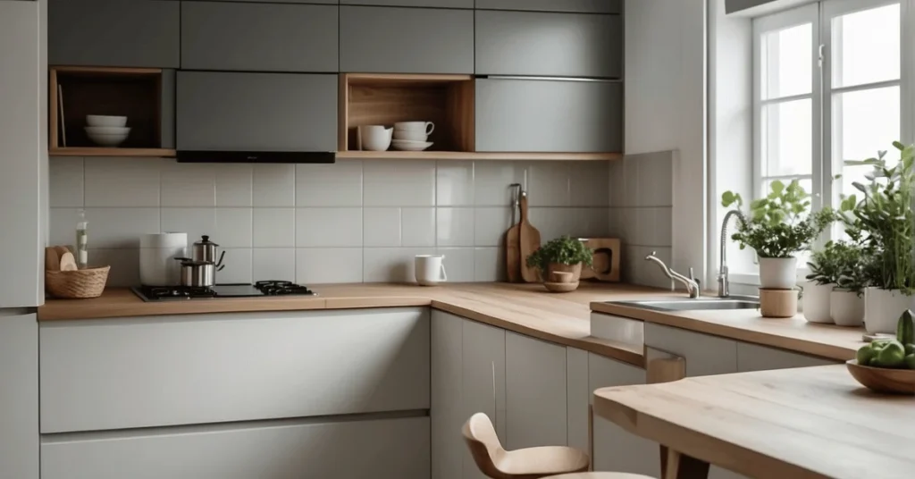 Discover the simplicity of a small minimalist kitchen design.