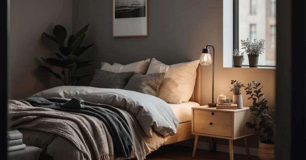 Find comfort in a small cozy minimalist bedroom sanctuary