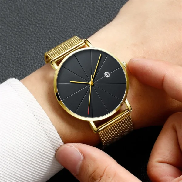 Discover understated luxury with our black minimalist watch.