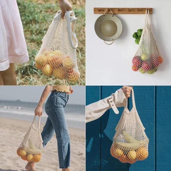 Eco-conscious and stylish: the reusable vegetable shopping bag.
