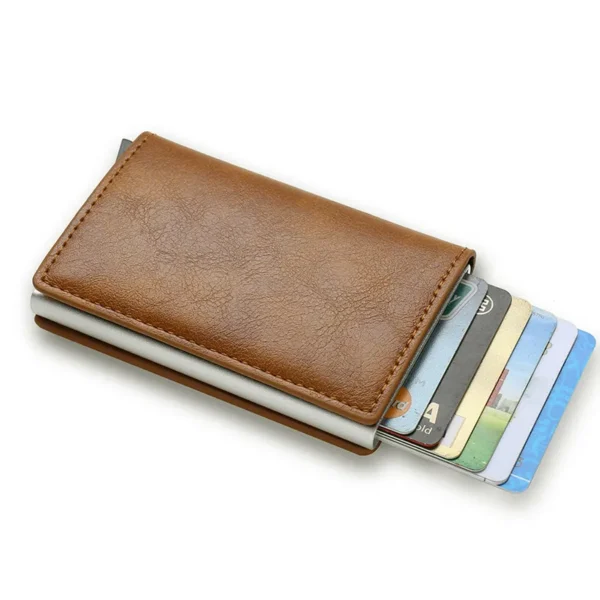 Rfid Credit Card Holder Men Wallets Bank Cardholder Case Small Leather Slim Thin Magic Mini Wallet 2