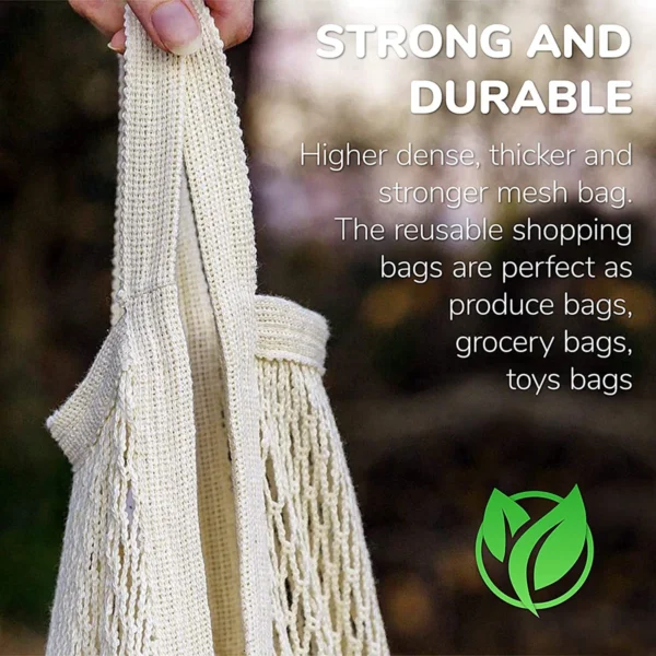 Crafted for the conscious consumer: our reusable vegetable shopping bag.