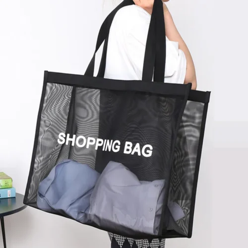The ultimate carry-all: explore the capacity of our nylon shopping bag.