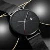 Make every moment count with our black minimalist watch.